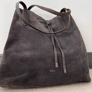 Ralph Lauren Grey Suede Tote